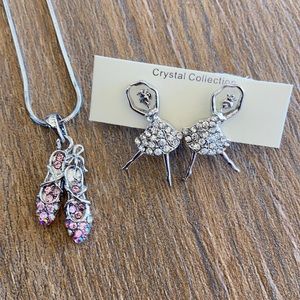 Ballet slipper & ballerina earrings, Brand new.
